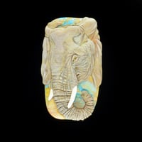Image 1 of XXXL. Grandmother Matriarch African Elephant - Flamework Glass Sculpture Bead