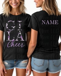 Image 1 of Gila Cheer front and back  Pom Poms Shirt 