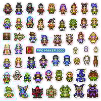Image 1 of RPG Maker 2000 Sticker/Magnet Sets (58 Pieces)