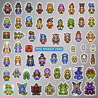 Image 2 of RPG Maker 2000 Sticker/Magnet Sets (58 Pieces)
