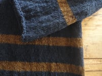 Image 4 of hand-knitted wool SWEATER // with stripes, long sleeves, pure natural wool