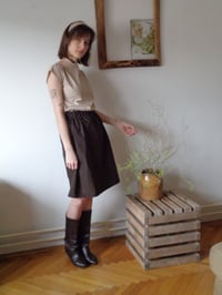 Image 2 of heavy ramie (vegan silk) SKIRT // soft, with elastic waist