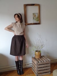 Image 1 of heavy ramie (vegan silk) SKIRT // soft, with elastic waist