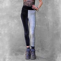 Image 1 of BIKOLOR LEGGINGS | SHINY SNAKE + BLACK VELVET VERSION