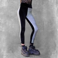 Image 2 of BIKOLOR LEGGINGS | SHINY SNAKE + BLACK VELVET VERSION