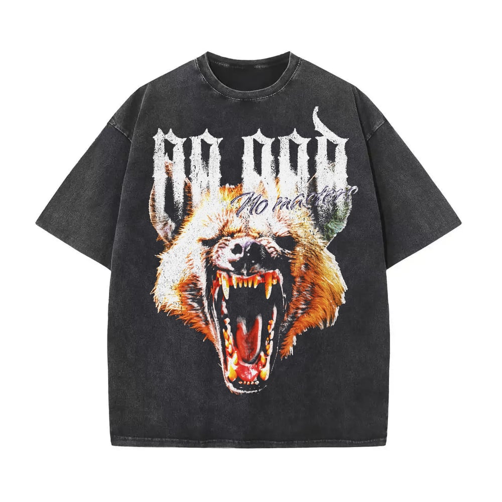 No God Snow Washed Oversized Tee - 250 GSM