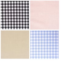 Image 5 of gingham cotton DRESS // wide sleeves, with belt