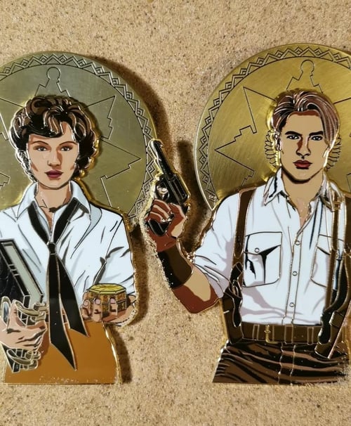 Image of *PRE-ORDER* 'Saint Evie' and 'Saint Rick' Pins and Sets