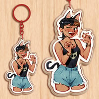 Image 1 of Cat Girlfriend Keychain - Athena