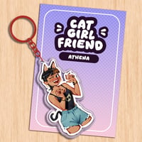 Image 2 of Cat Girlfriend Keychain - Athena
