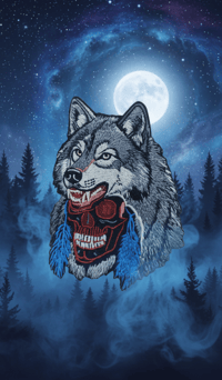 Shamans grin wolf