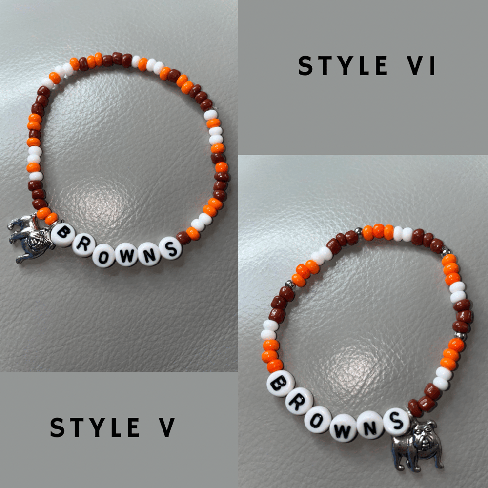 Cleveland Browns Bracelet/Browns Jewelry/Cleveland Browns Fan/Browns  Jersey/Browns stretch Bracelet/Browns Gifts