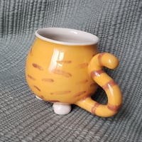 Image 4 of Sleeping Orange Tabby and White Kitty Mug