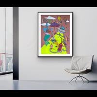 Image 2 of Laundry Day- 36 x 48" Paint & marker on paper