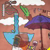 Image 3 of Laundry Day- 36 x 48" Paint & marker on paper