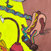 Image 5 of Laundry Day- 36 x 48" Paint & marker on paper