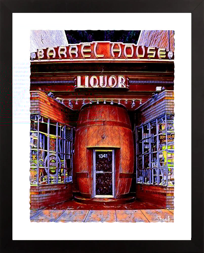 Barrel House Liquor, Washington DC Art Print (Multi-size options) 