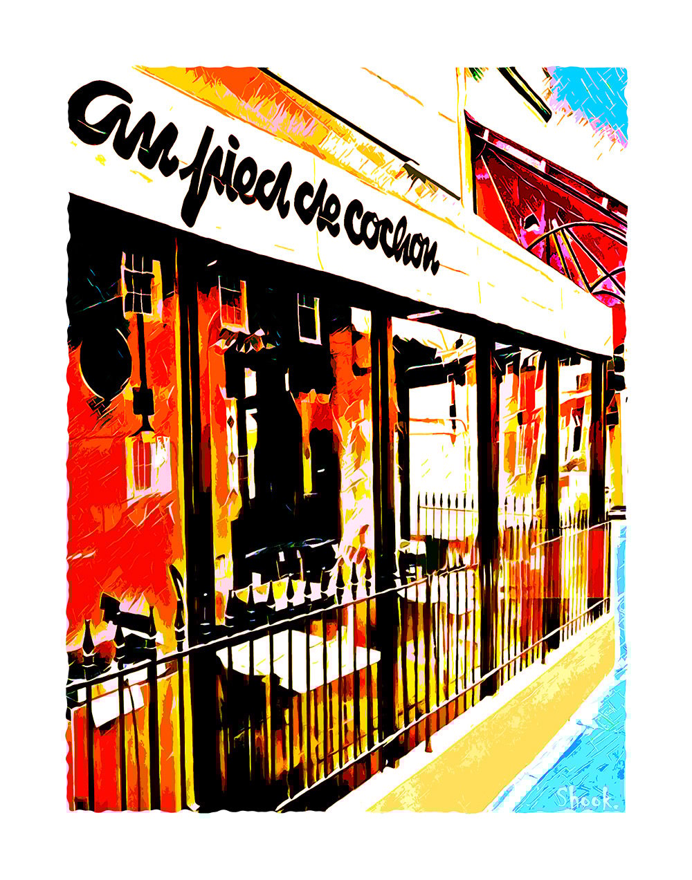 Au Pied du Cochon, Washington DC Art Print (Multi-size options) 