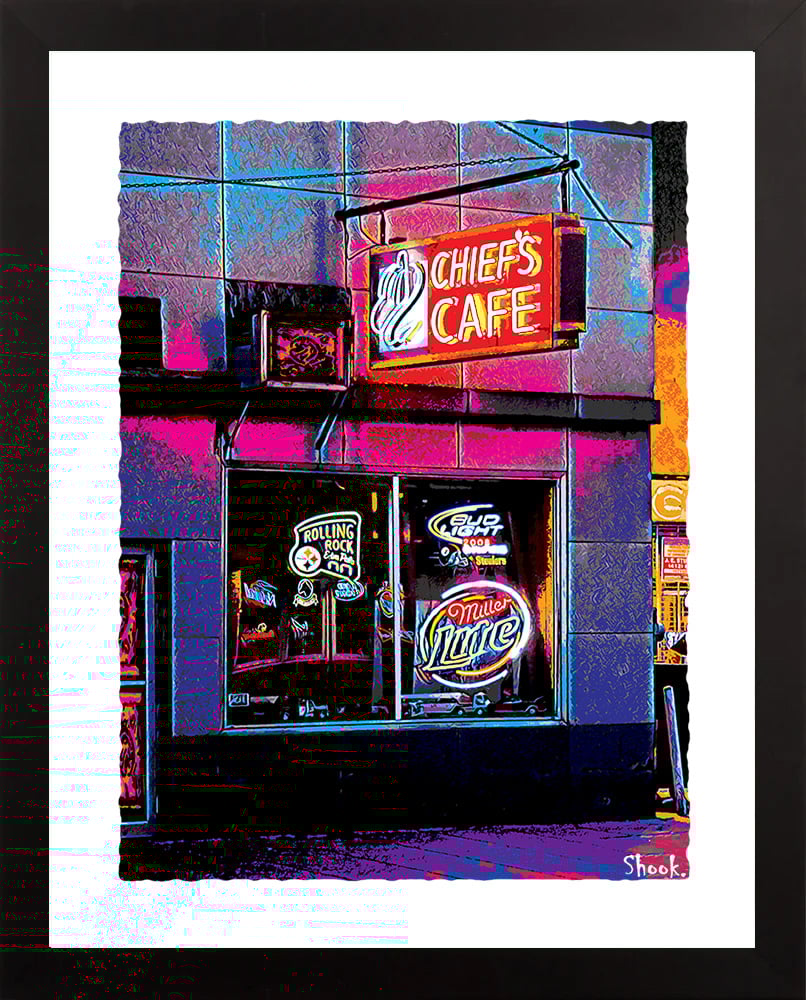 Chief's Cafe, Pittsburgh PA Art Print (Multi-size options) 
