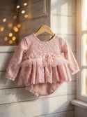 The Rosalind | Vintage Rose Lace & Tulle Photography Romper