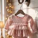 The Rosalind | Vintage Rose Lace & Tulle Photography Romper