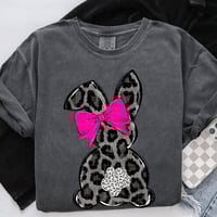 Image 1 of Leopard Luxe Bunny Bow Tee