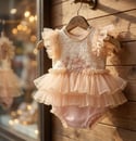  The Victoria | Soft Pink Lace & Tulle Special Occasion Romper