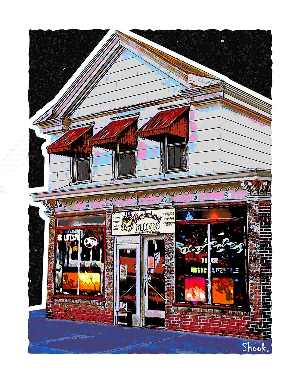 Wonderland Records, Newark DE Art Print (Multi-size options) 
