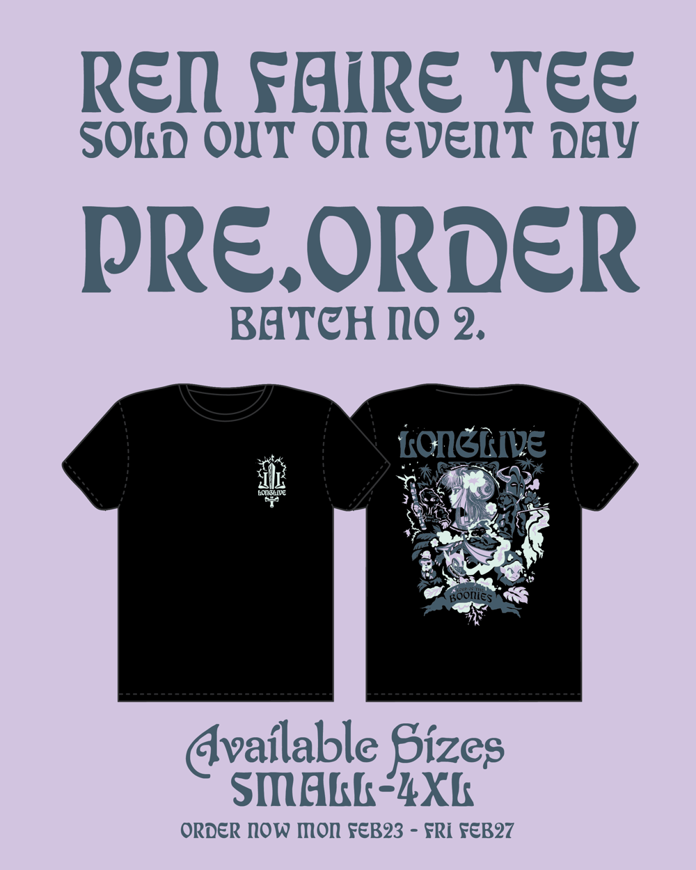 Image of REN FAIRE TEE PREORDER - pickup / ships out March 14th