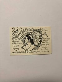 Image 1 of Indio’s Tattoo shop business card 