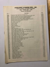 Image 1 of Spaulding and Roger’s 1984-1985 price list 