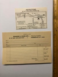 Image 1 of Early Spaulding and Roger’s Order Blank and Directions 