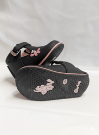 Image 5 of BLACK SHOE WITH FLOWERS, GIRL