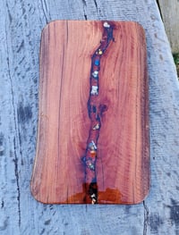 Image 1 of Lego Lava Chasm – Ironbark “Hot Lava” Resin Serving Board-164