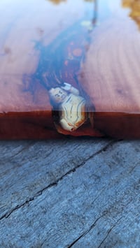 Image 14 of Lego Lava Chasm – Ironbark “Hot Lava” Resin Serving Board-164