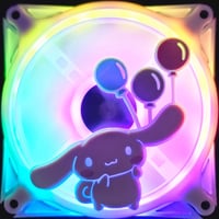 Image 1 of Sanrio Cinnamoroll Balloon Custom 3D Printed Artisan Gaming Computer Fan Grill