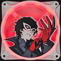 Image 1 of Persona 5 Joker Phantom Thieves P5 Custom 3D Printed Artisan Gaming Computer Fan Grill