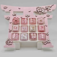 Image 1 of Japanese Cherry Blossom Sakura Torii Gate Custom 3D Printed Artisan Computer Keycap Display Tray ...