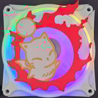Image 1 of Final Fantasy XIV 14 FFXIV Moogle Meteor Custom 3D Printed Artisan Gaming Computer Fan Grill