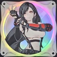 Image 1 of Final Fantasy VII FF7 Remake Rebirth Tifa Custom 3D Printed Artisan Gaming Computer Fan Grill