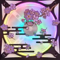 Image 1 of Japanese Cherry Blossom Sakura Custom 3D Printed Artisan Gaming Computer Fan Grill