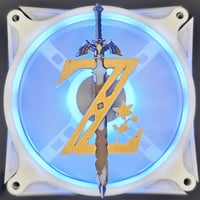 Image 1 of Nintendo Zelda Breath of the Wild BoW Master Sword Link Logo Custom 3D Printed Artisan Gaming Com...