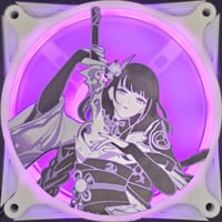 Image 1 of Genshin Impact Raiden Shogun Baal Ei Electro Custom 3D Printed Artisan Gaming Computer Fan Grill