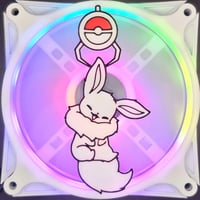 Image 2 of Pokemon Eevee Arcade Claw Machine Custom 3D Printed Artisan Gaming Computer Fan Grill - Moonlight...