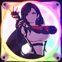 Image 2 of Final Fantasy VII FF7 Remake Rebirth Tifa Custom 3D Printed Artisan Gaming Computer Fan Grill