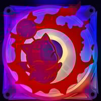 Image 2 of Final Fantasy XIV 14 FFXIV Moogle Meteor Custom 3D Printed Artisan Gaming Computer Fan Grill