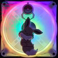 Image 2 of Pokemon Eevee Arcade Claw Machine Custom 3D Printed Artisan Gaming Computer Fan Grill - Classic E...