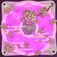 Image 2 of Japanese Cherry Blossom Sakura Custom 3D Printed Artisan Gaming Computer Fan Grill-ef6dc0f5