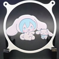 Image 3 of Hatsune Miku x Sanrio Cinnamoroll Custom 3D Printed Artisan Gaming Computer Fan Grill - Poncho Ed...