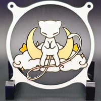 Image 3 of Pokemon Mew Custom 3D Printed Artisan Gaming Computer Fan Grill - Moonlight Edition -